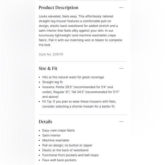 Spanx SMALL-TALL Carefree Crepe Straight Leg Touser Pants Small Tall - Picture 16 of 16